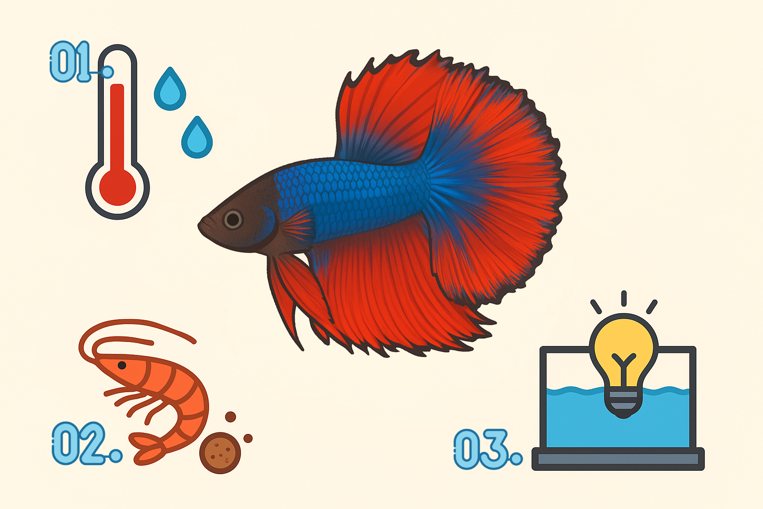 影響鬥魚怎麼養得漂亮的3大生長關鍵示意圖